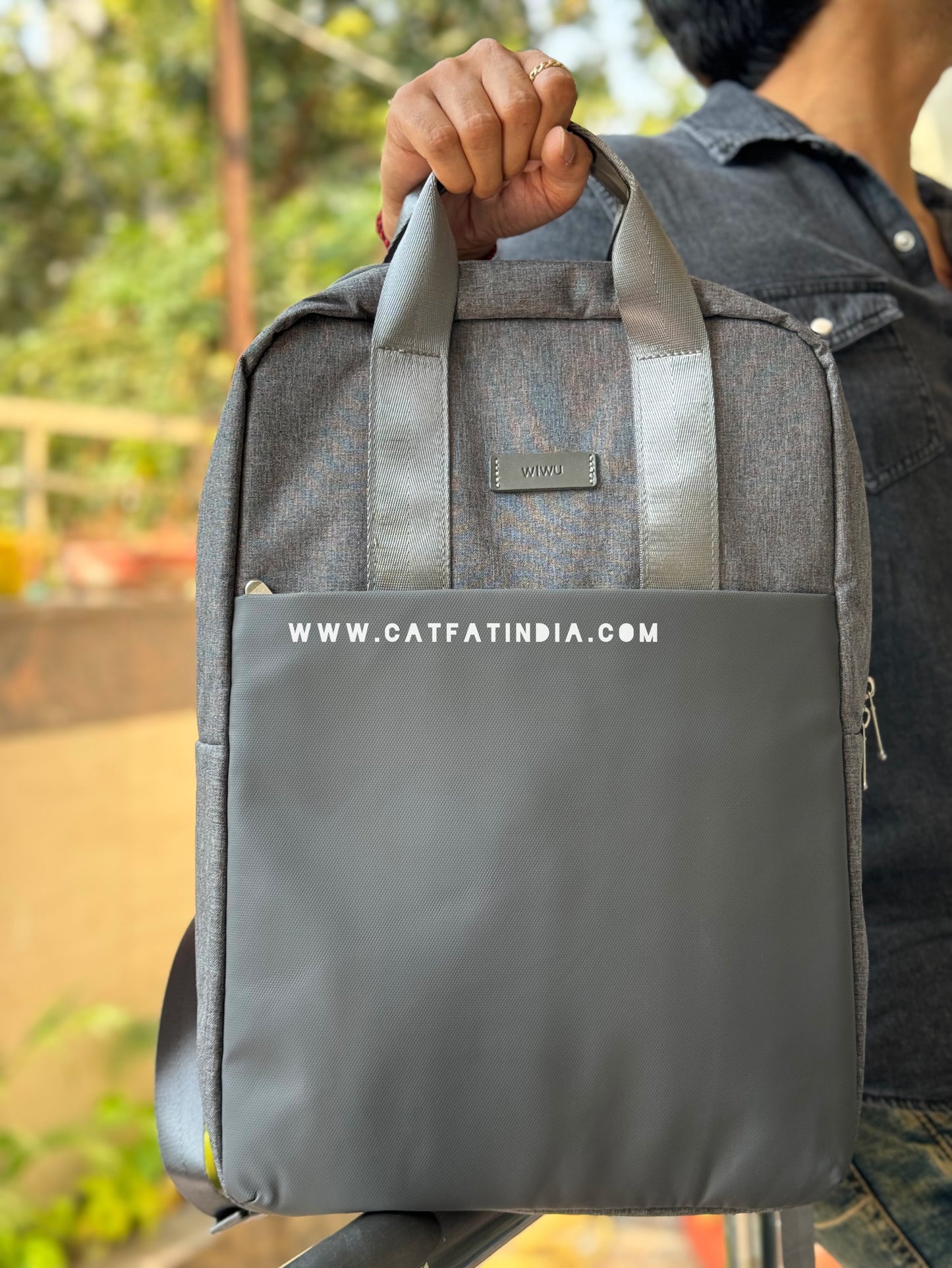 Catfatindia Korean Style Unisex Backpack (Grey)