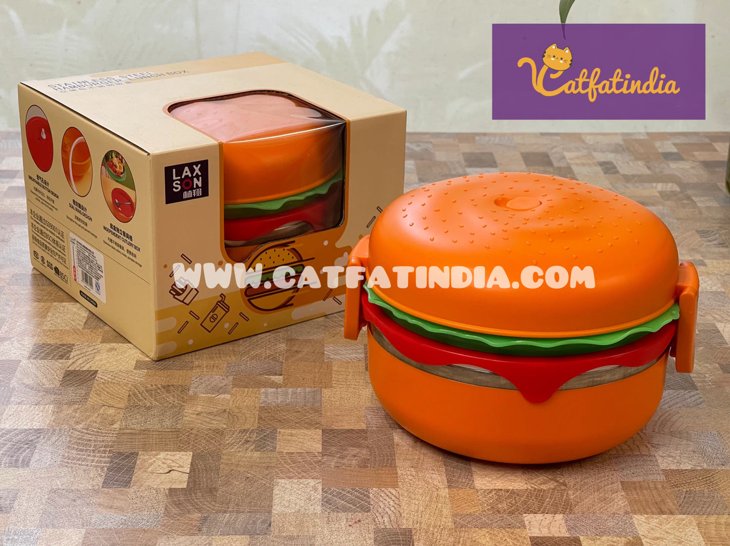 Giant Burger Bento Box ( stainless steel)