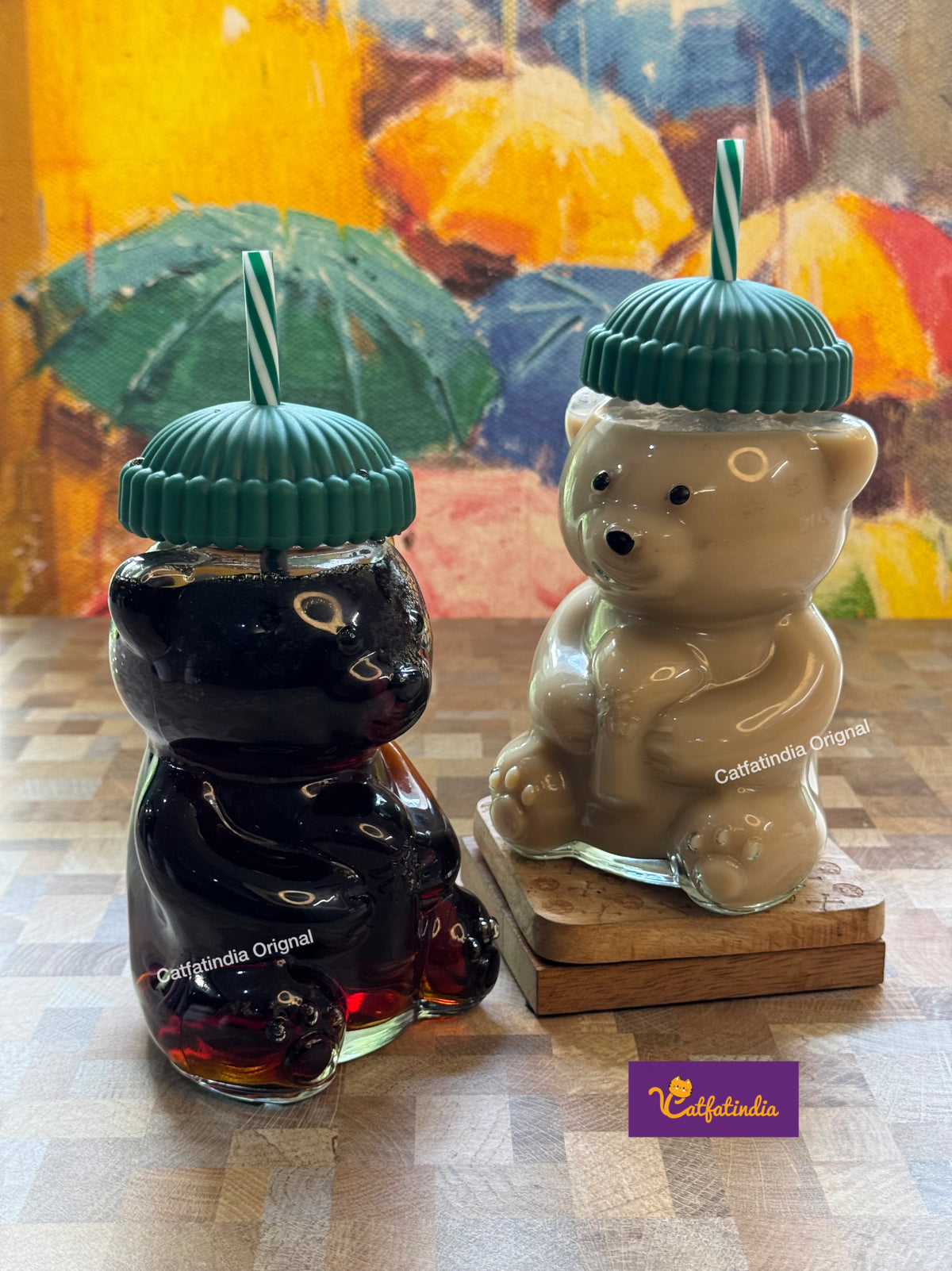 Cute Gummy Bear Glass Bottle