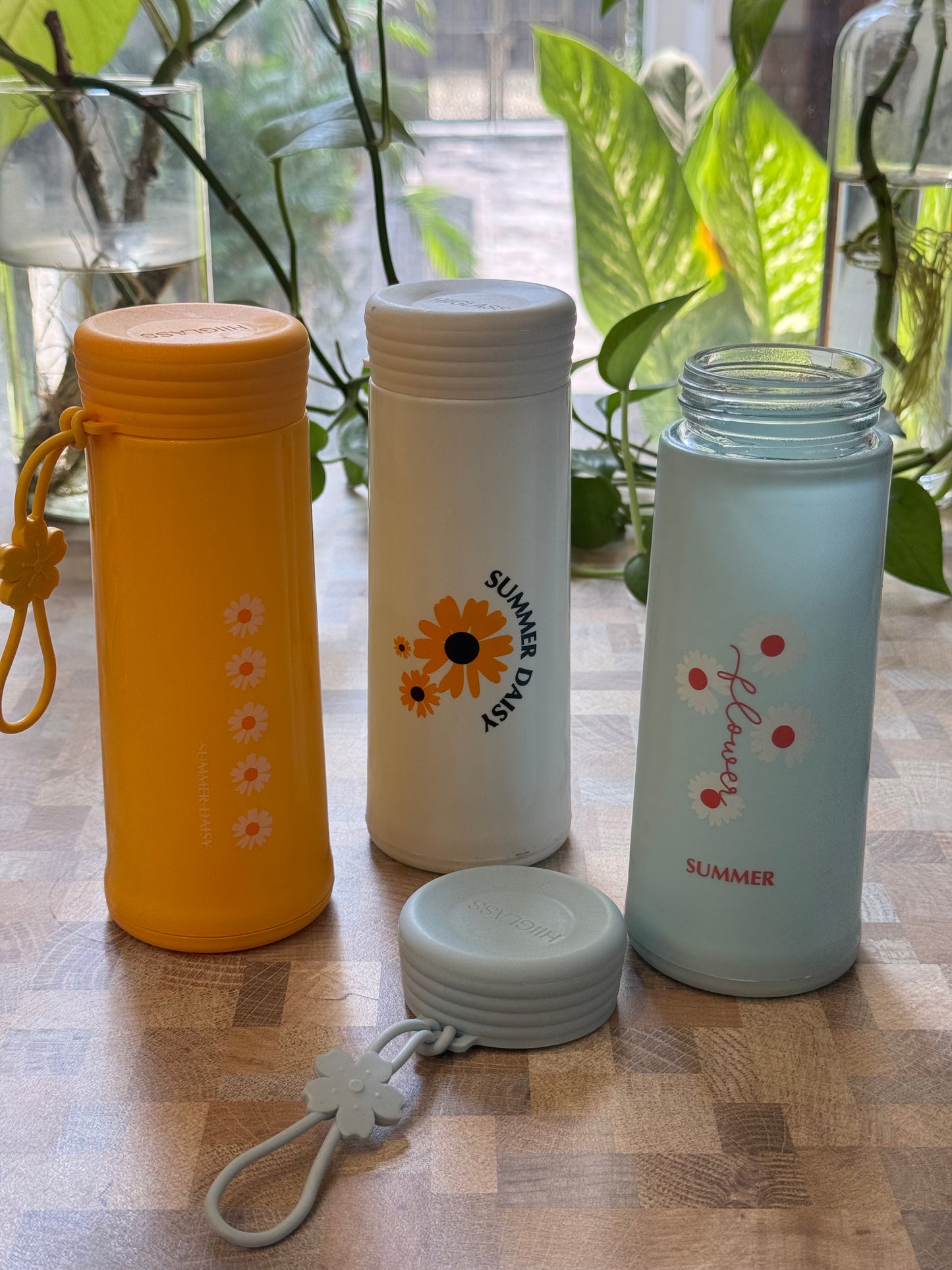 Summer Daisy Glass Bottle (400ML~)