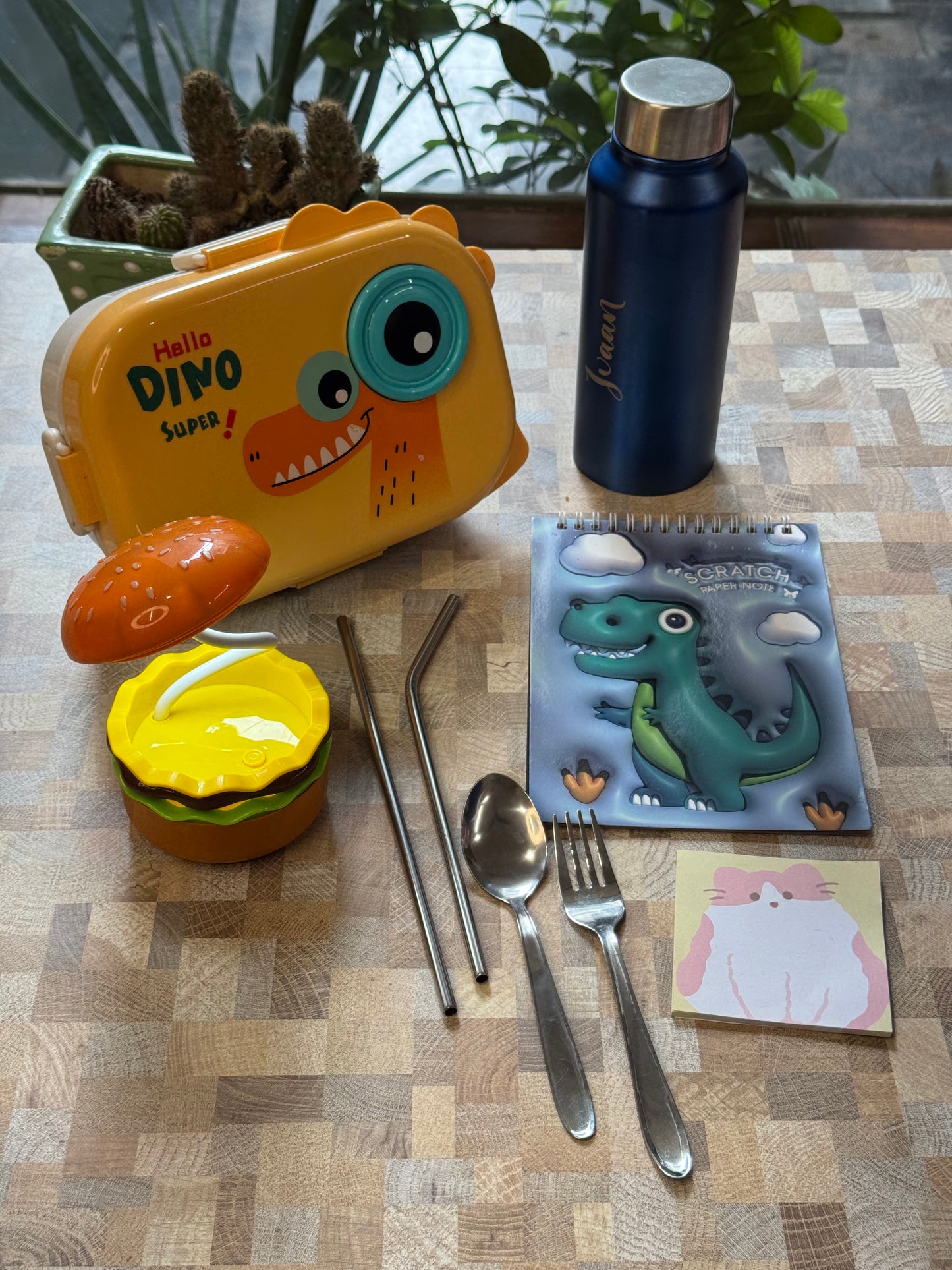 Super Dino Adventure Gift Box – All-in-One Kids Lunch, Study & Fun Essentials Combo