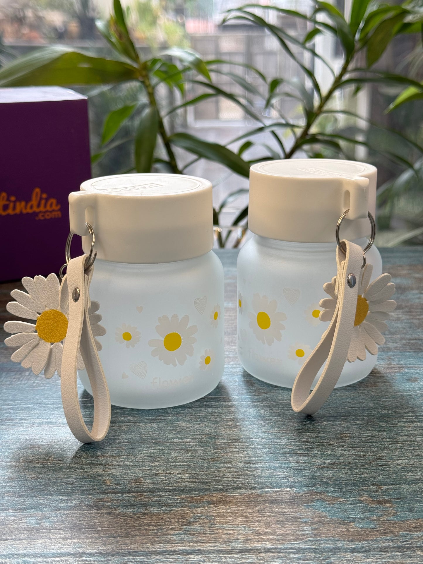 Daisy Glass Bottle