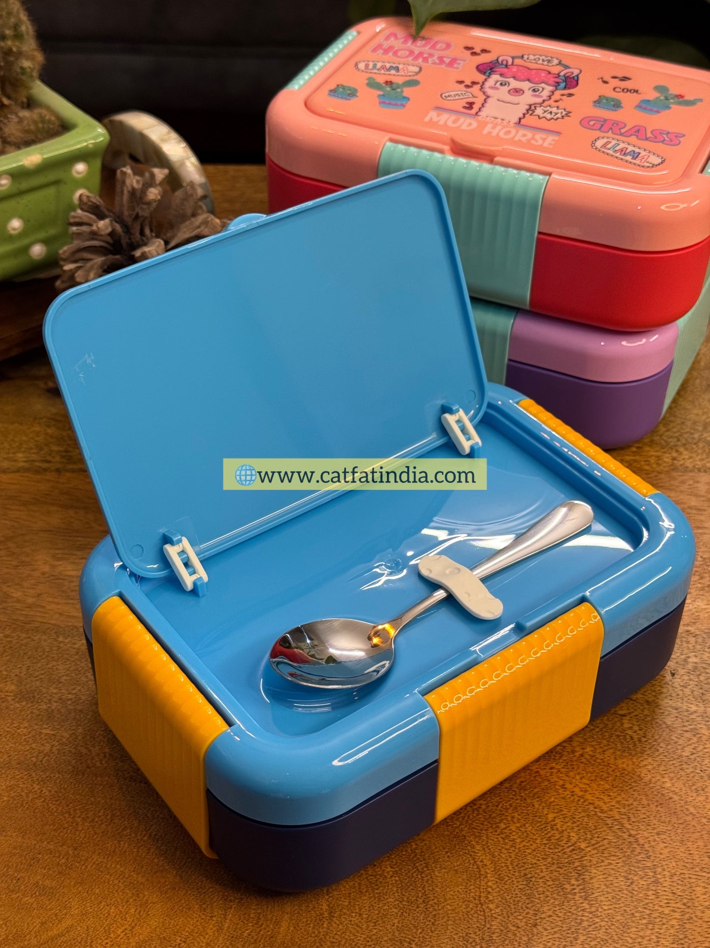 Little Munch Lunch Box – Colorful Bento Style Tiffin with Multiple Compartments