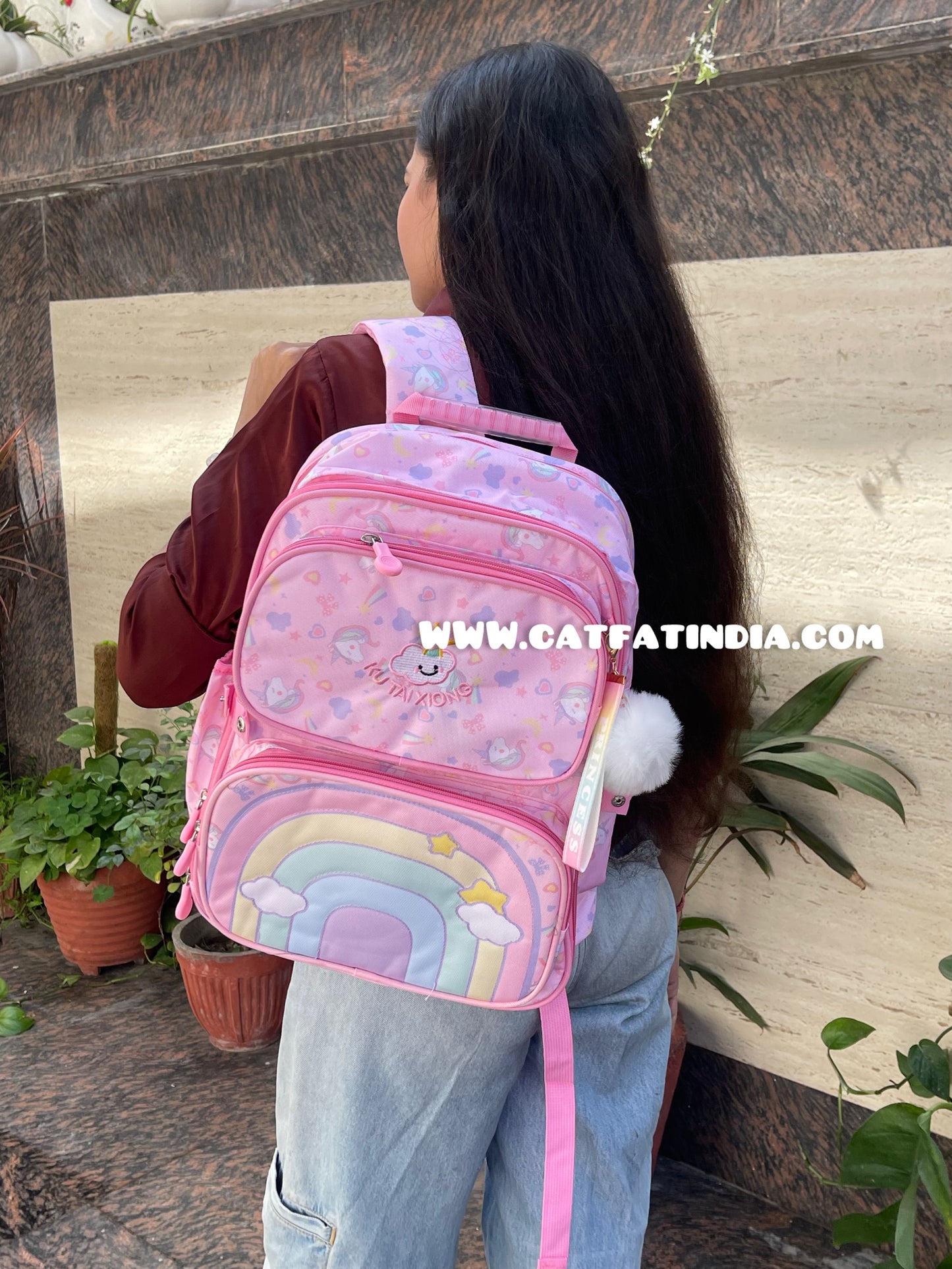 Rainbow Blossom school bag