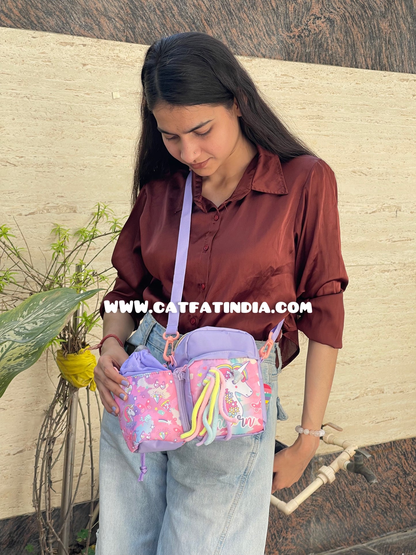 2 in 1 cute sling bag