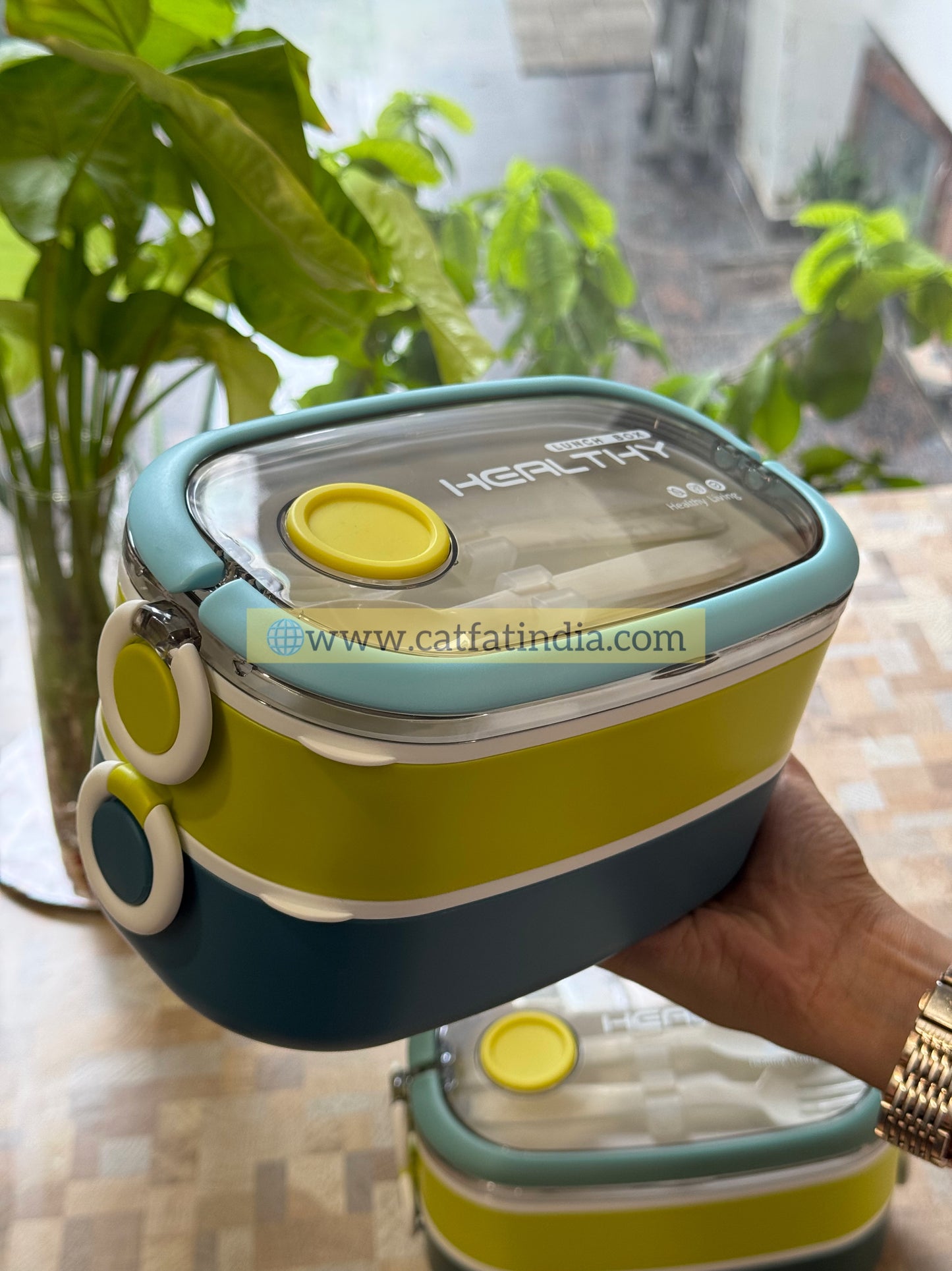 Twin Tray Stainless Steel Lunch Box