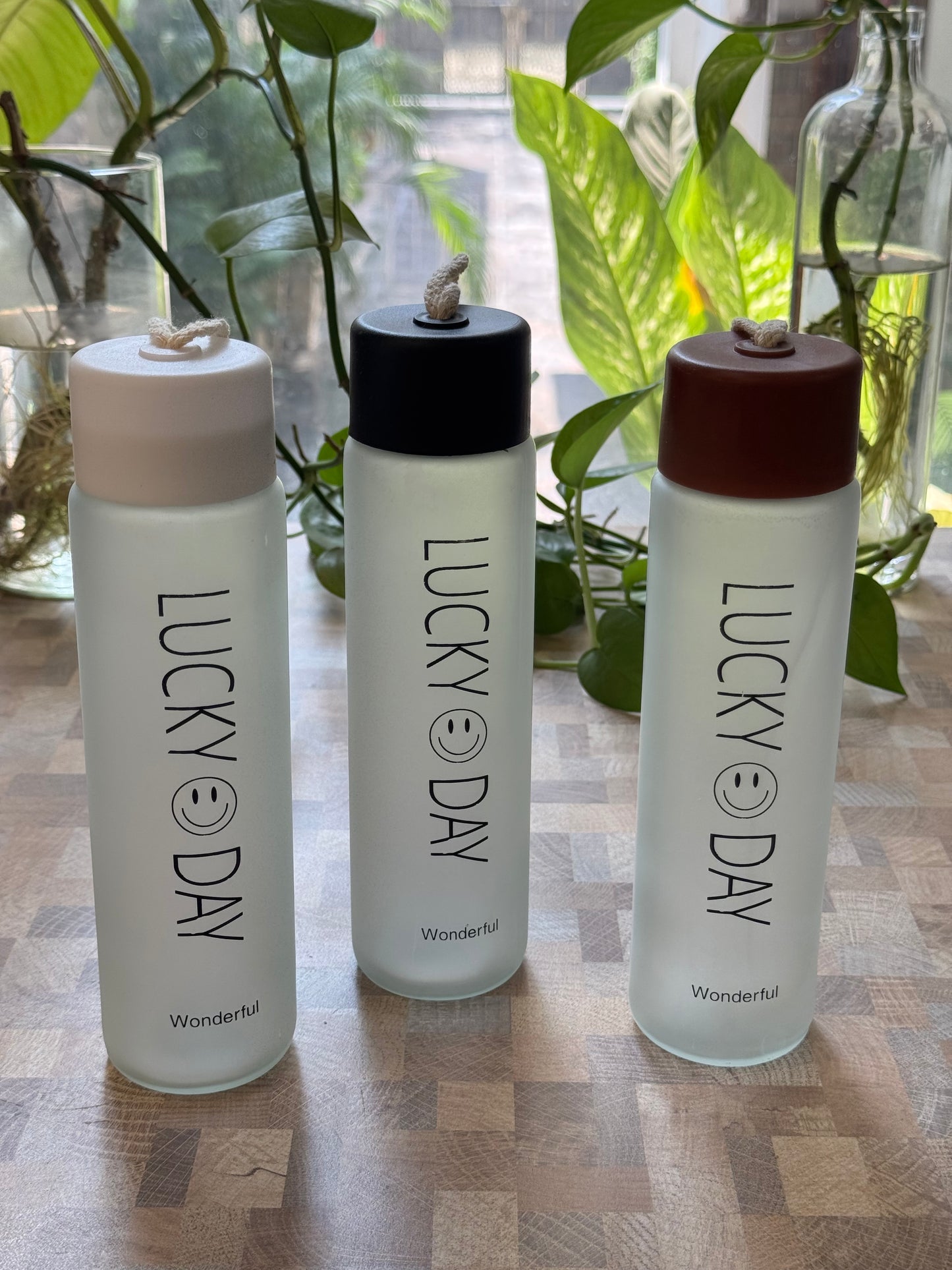 Happy Day Glass water bottle (BPA FREE~350ml)