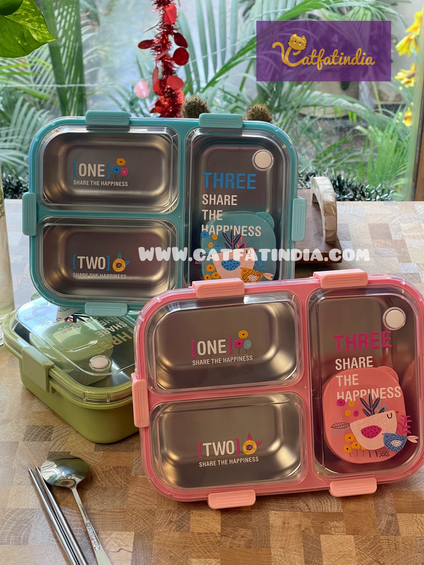 Trio Bento lunch box ( stainless steel )
