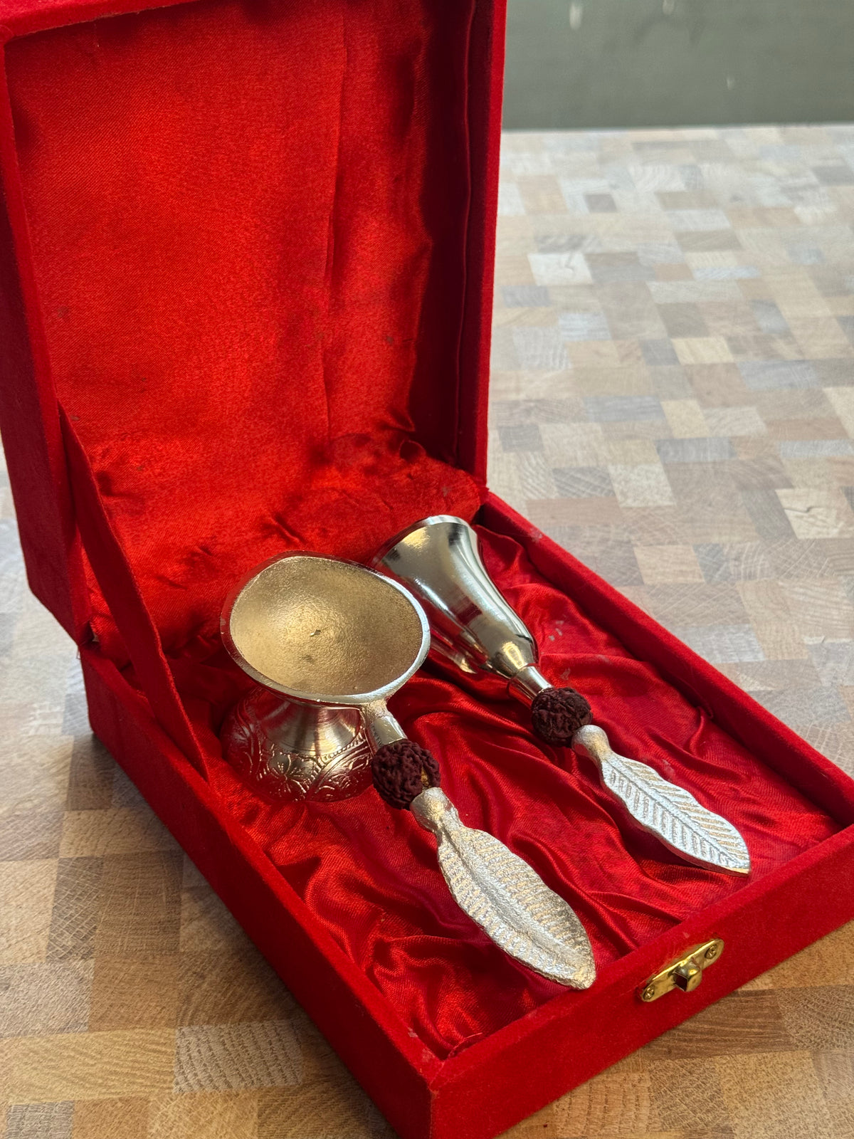 Divine Silver Pooja Box Set