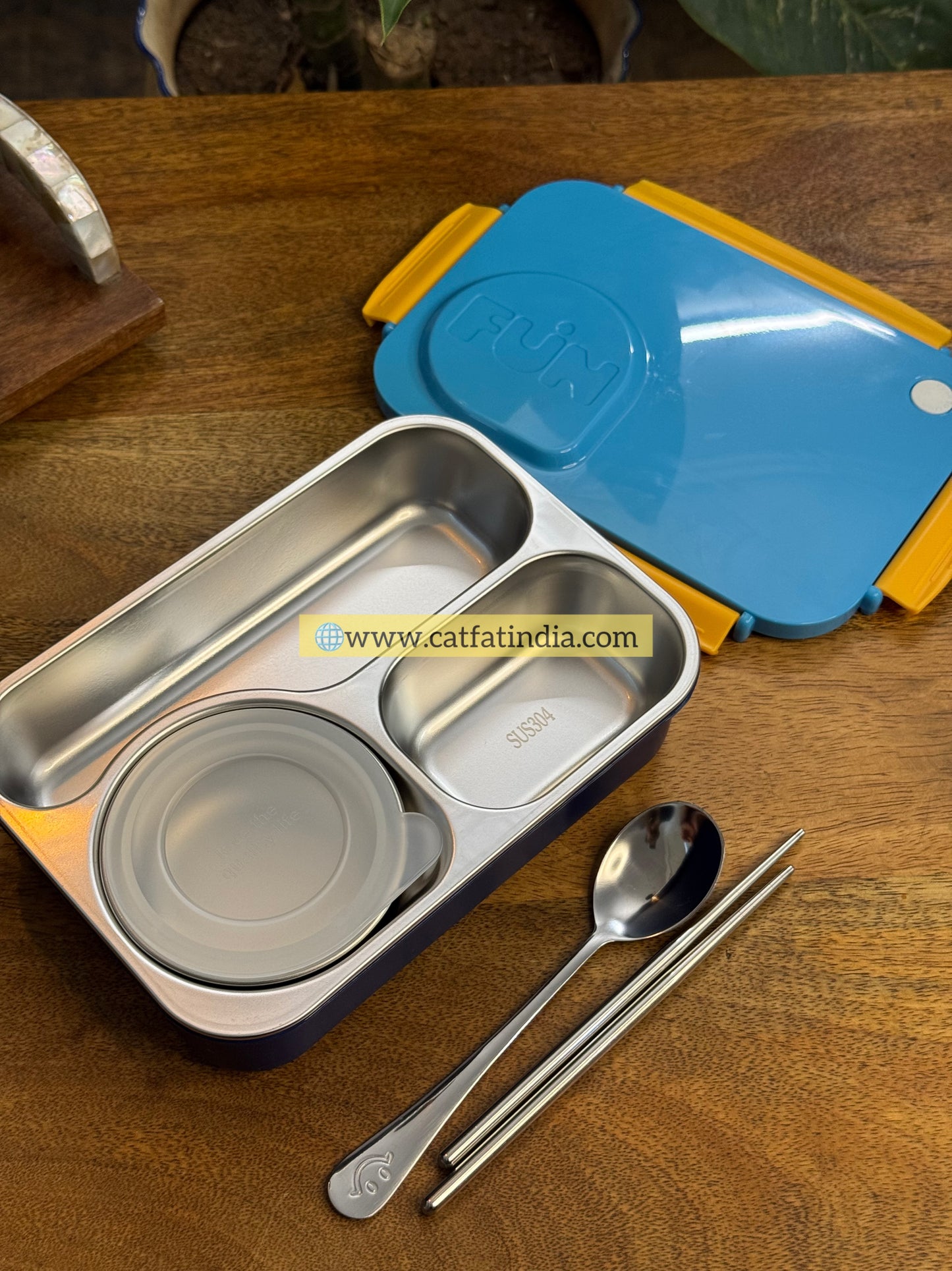 Bento Fun Lunch Box – Leak-Resistance stainless Steel Tiffin with Multi-Compartments