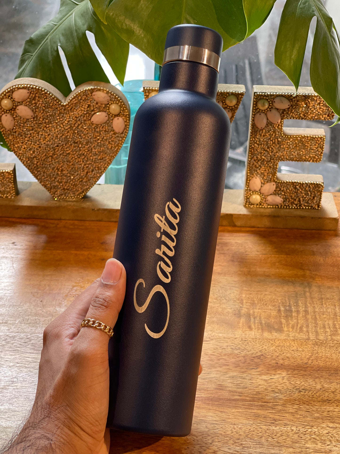 Blue Beatles Name Bottle 316 Grade Stainless Steel (1000ML)