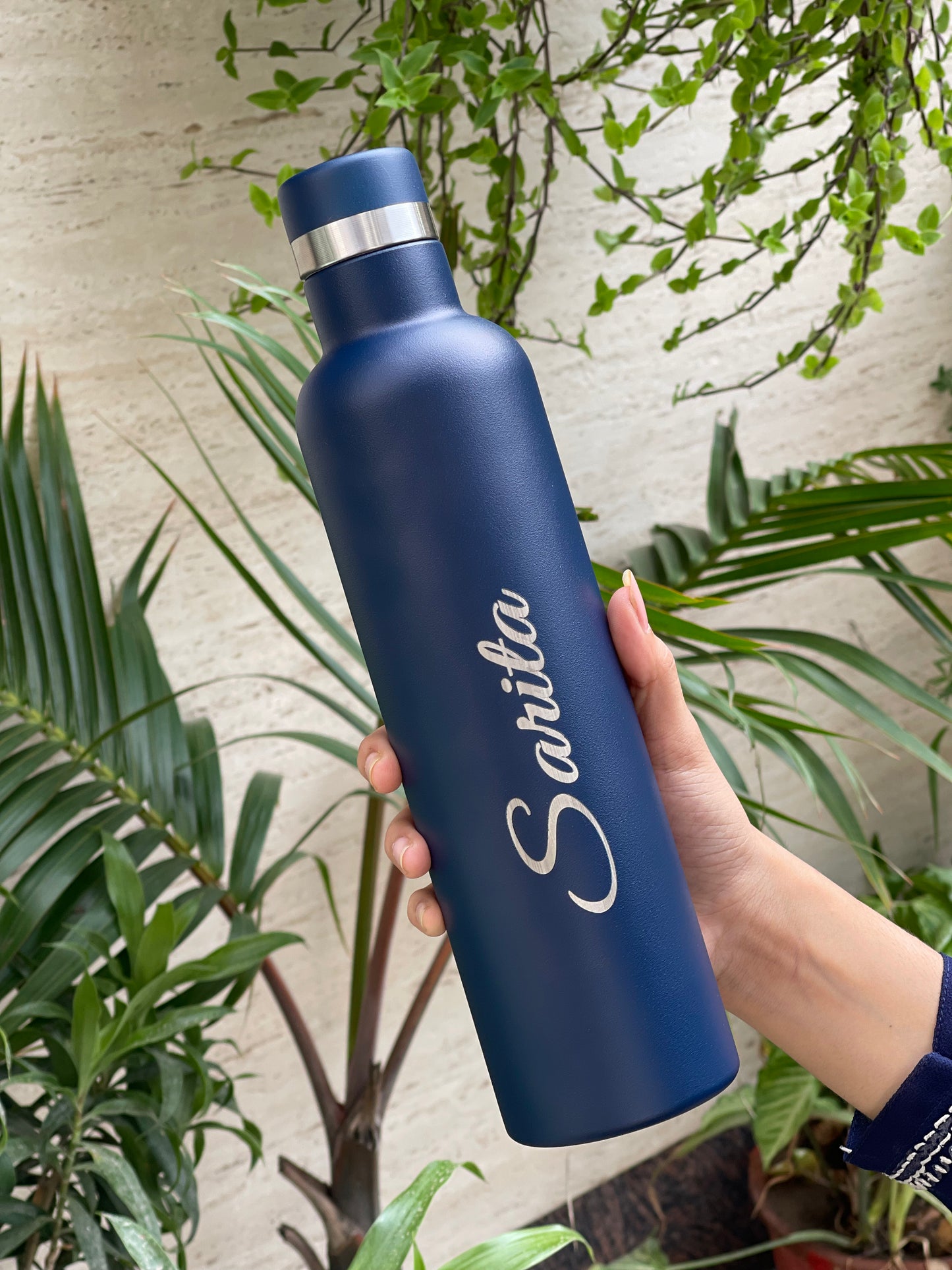 Blue Beatles Name Bottle 316 Grade Stainless Steel (1000ML)