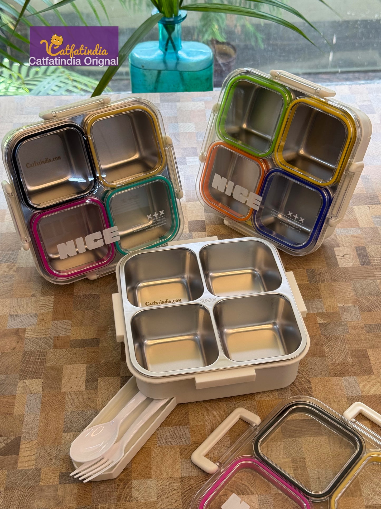 4-in-1 Rainbow Lunch Box