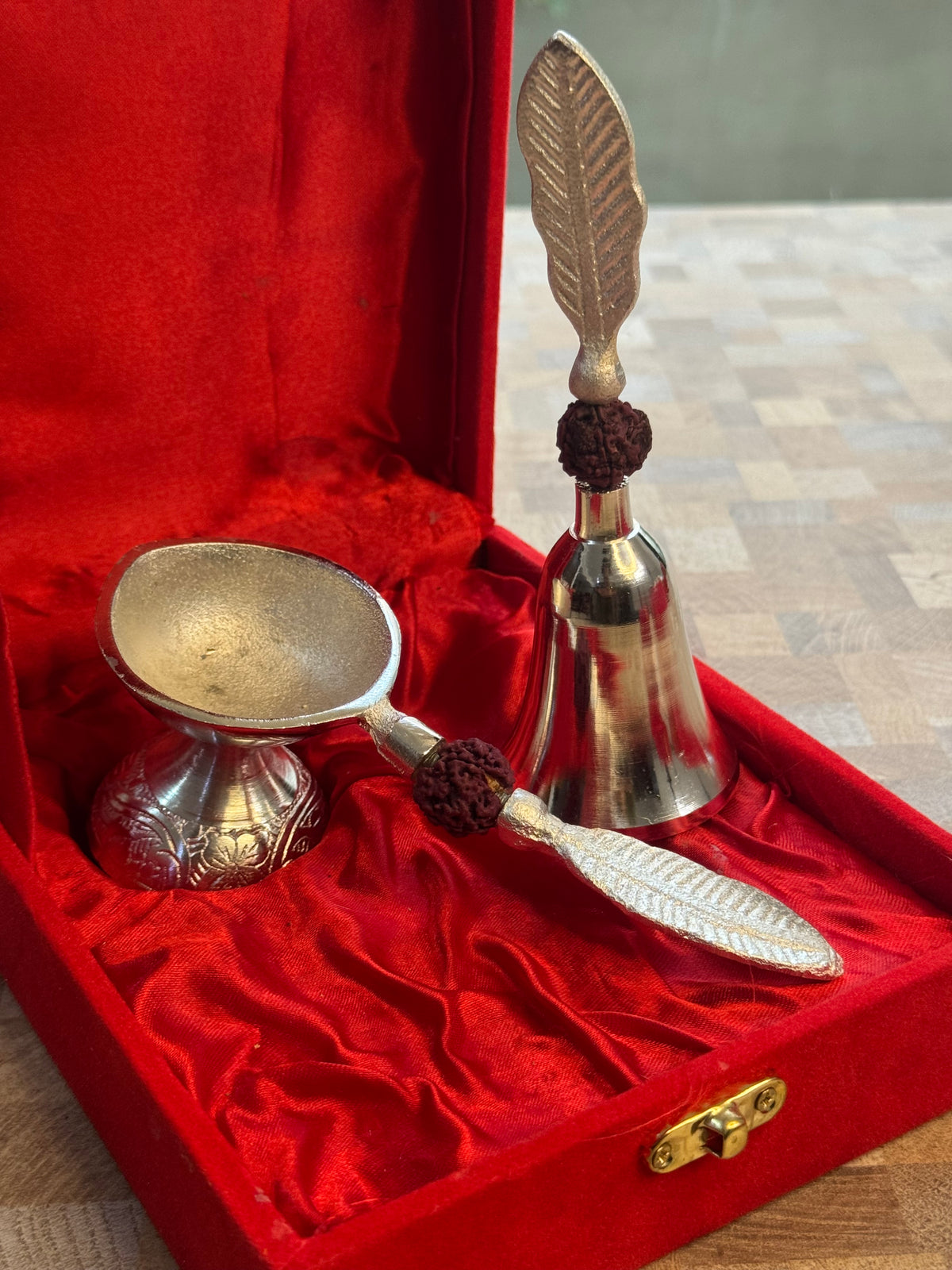 Divine Silver Pooja Box Set