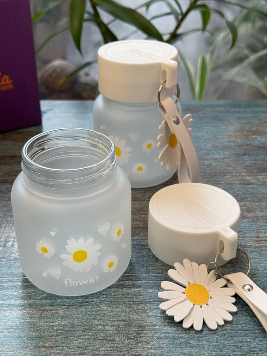 Daisy Glass Bottle