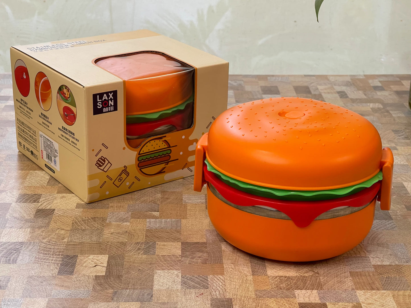 Giant Burger Bento Box ( stainless steel)