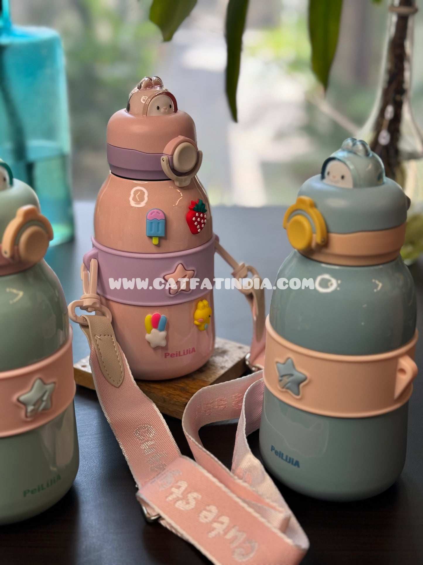 Kawaii Bunny Bottle (Free DIY silicon Stickers)