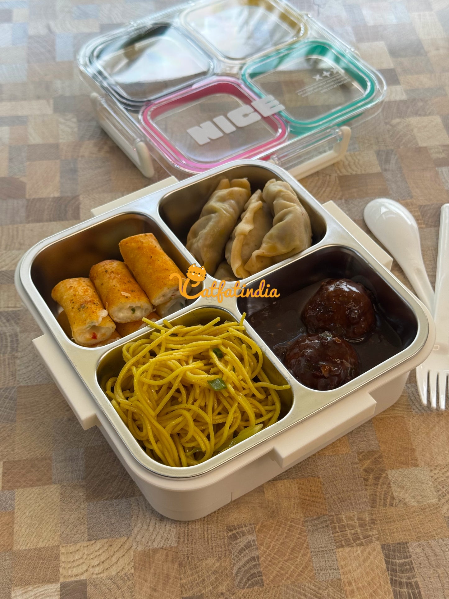 4-in-1 Rainbow Lunch Box