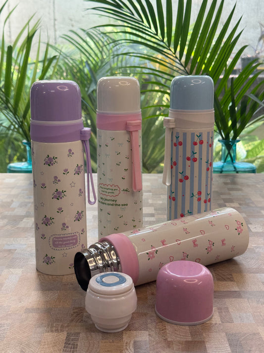 Pastel Charm Insulated Thermos Bottle