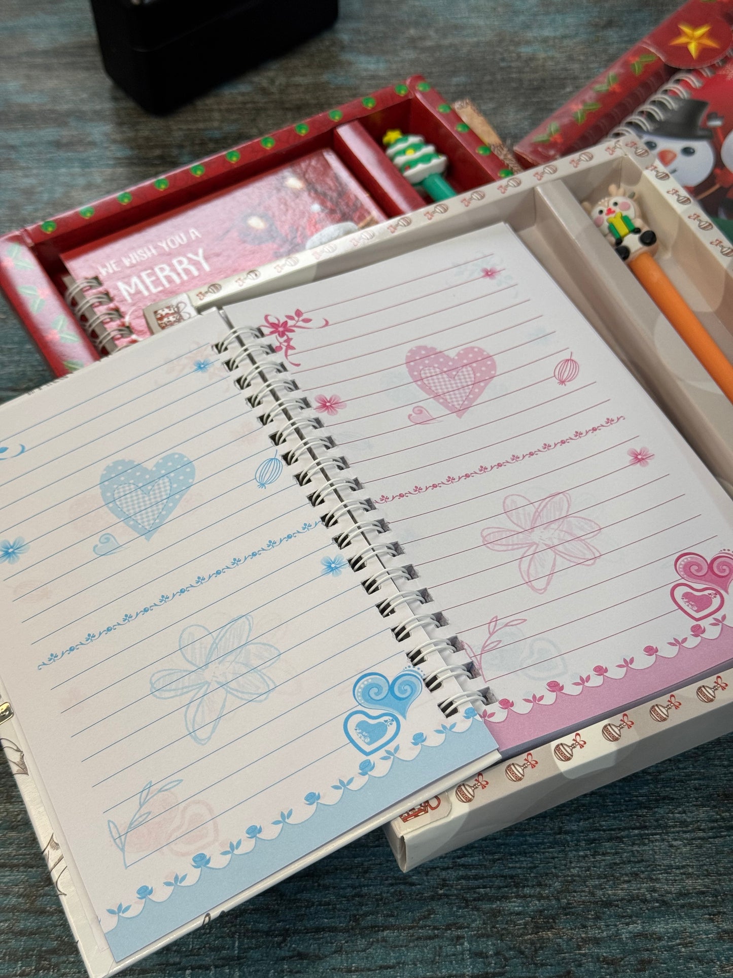 Christmas Secret Diary Gift Set with Lock & Pen – Kids Writing Kit