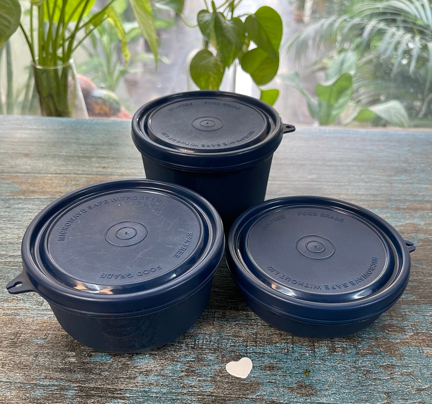 Round Steel Food Containers – Microwave Safe & Leakproof (Set of 3)