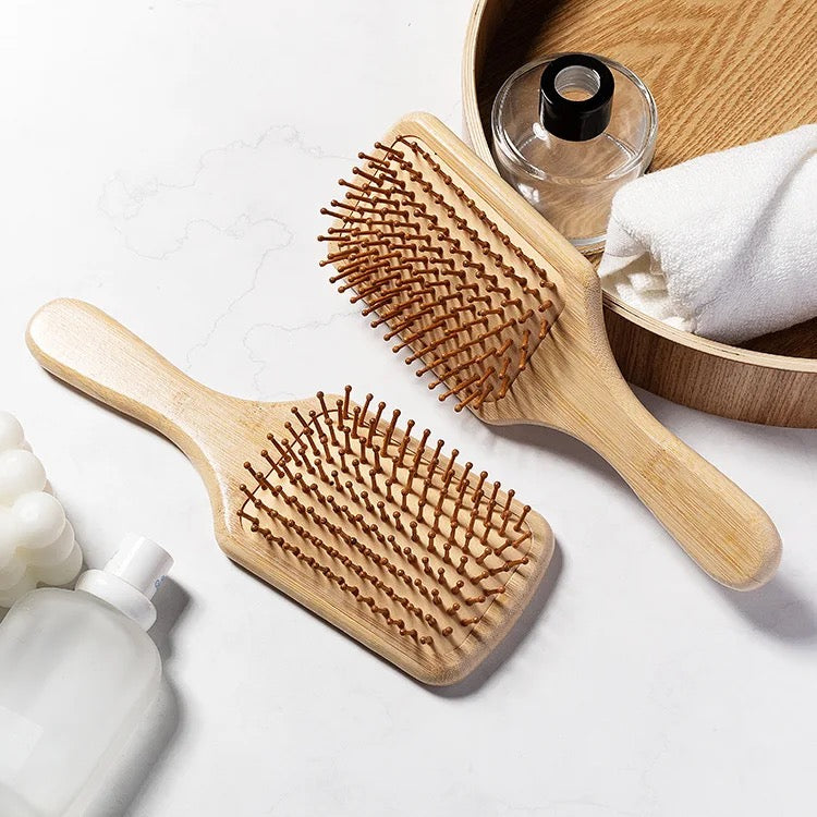 Rectangle Bamboo Bristles Comb