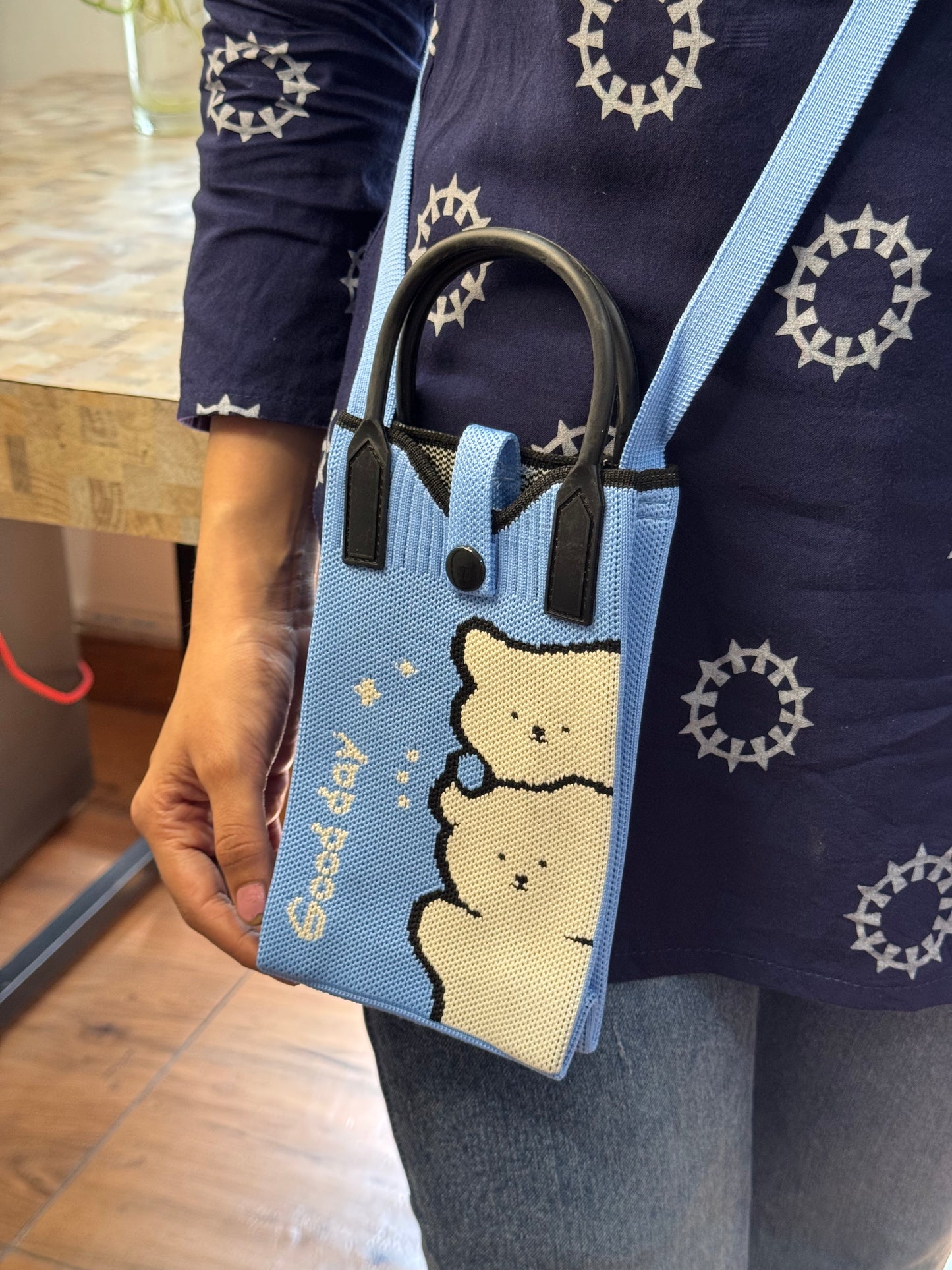 Mini Knit Sling Bag