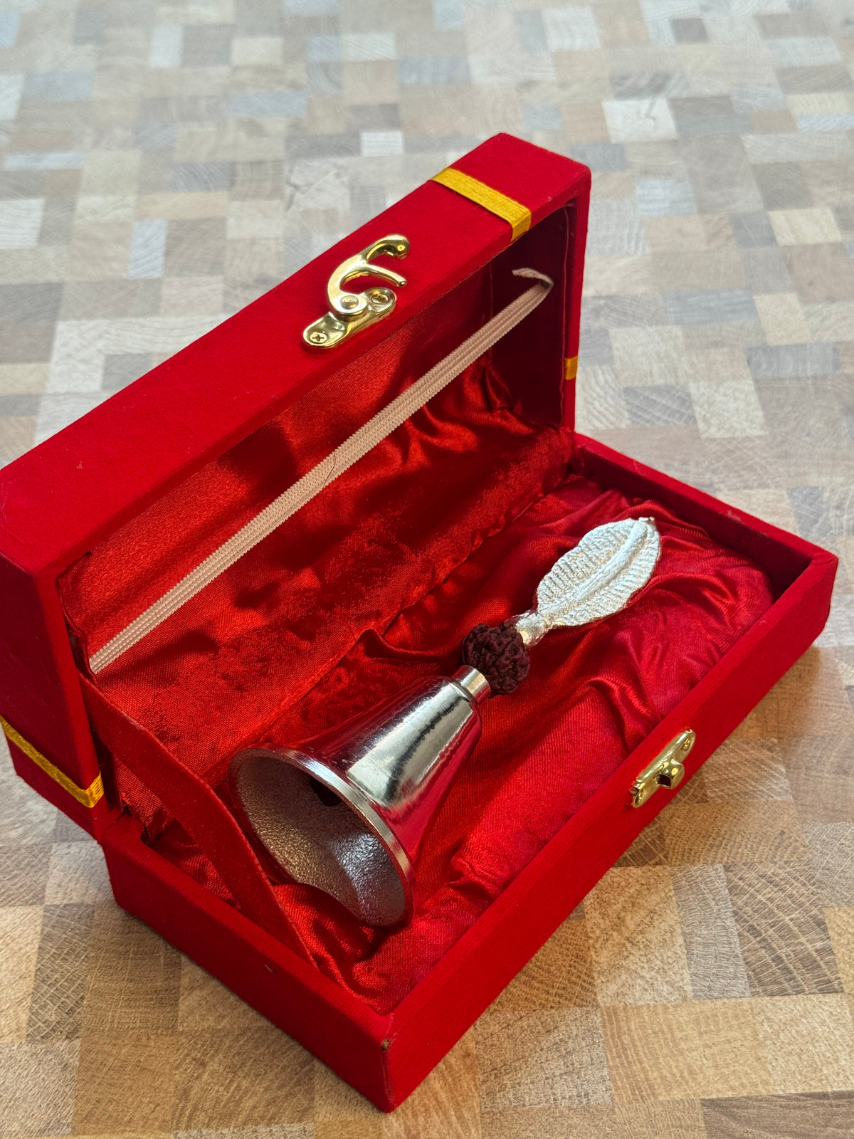Velvet Luxe Silver Aarti Bell