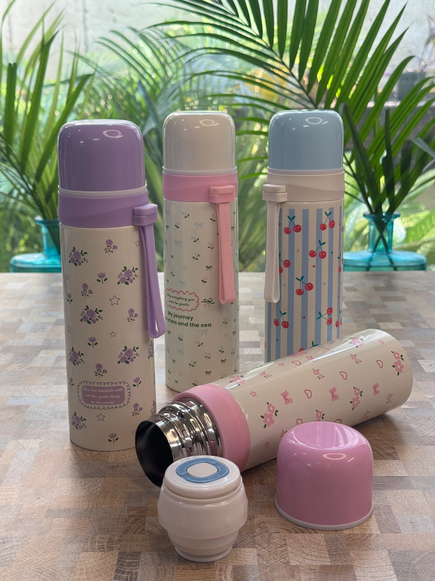 Pastel Charm Insulated Thermos Bottle