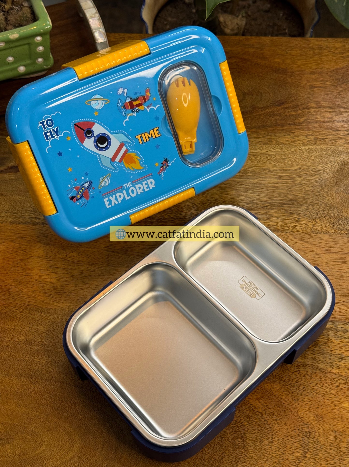 MastiBites Cartoon Lunch Box – Colorful Multi-Compartment Tiffin for Kids