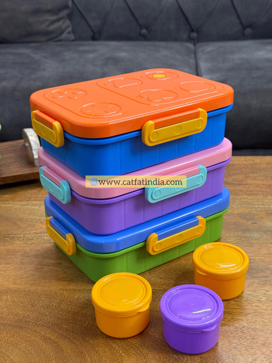 ButtonBuddies Bento Lunchbox — Deluxe 3‑Section Steel Bento