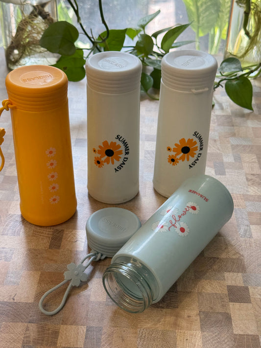 Summer Daisy Glass Bottle (400ML~)