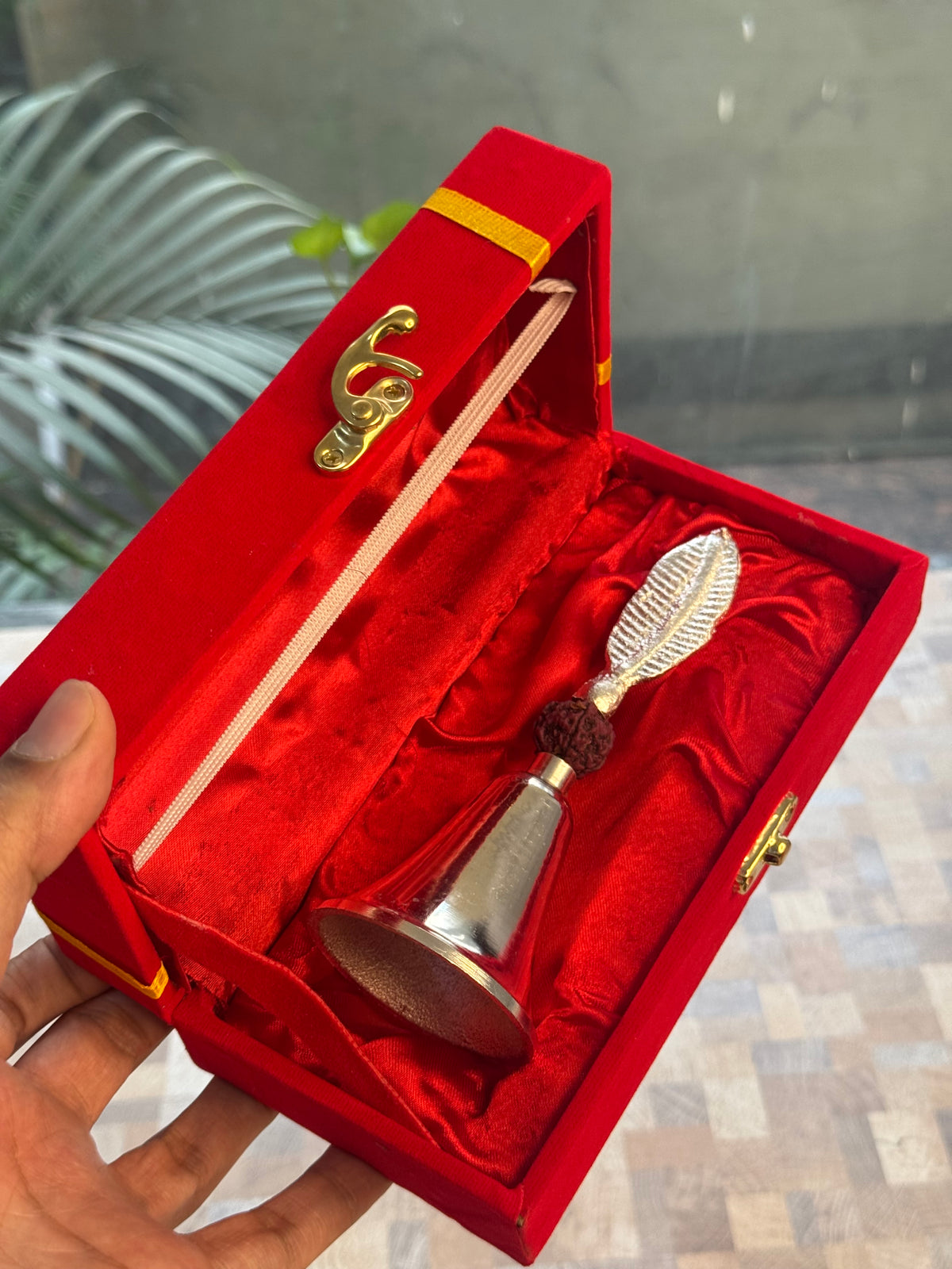 Velvet Luxe Silver Aarti Bell