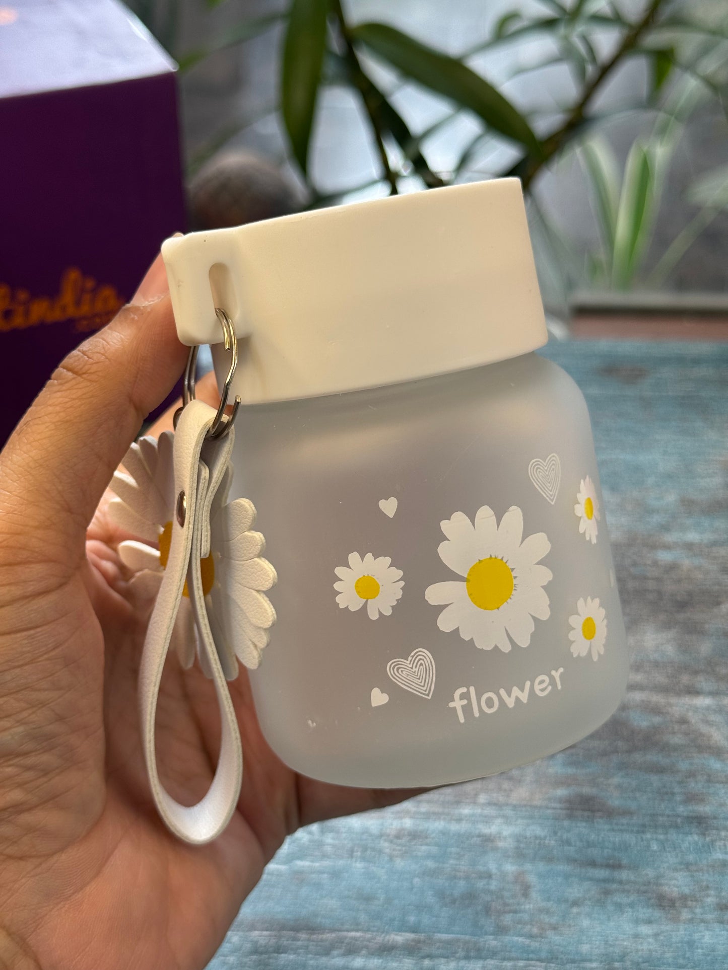 Daisy Glass Bottle