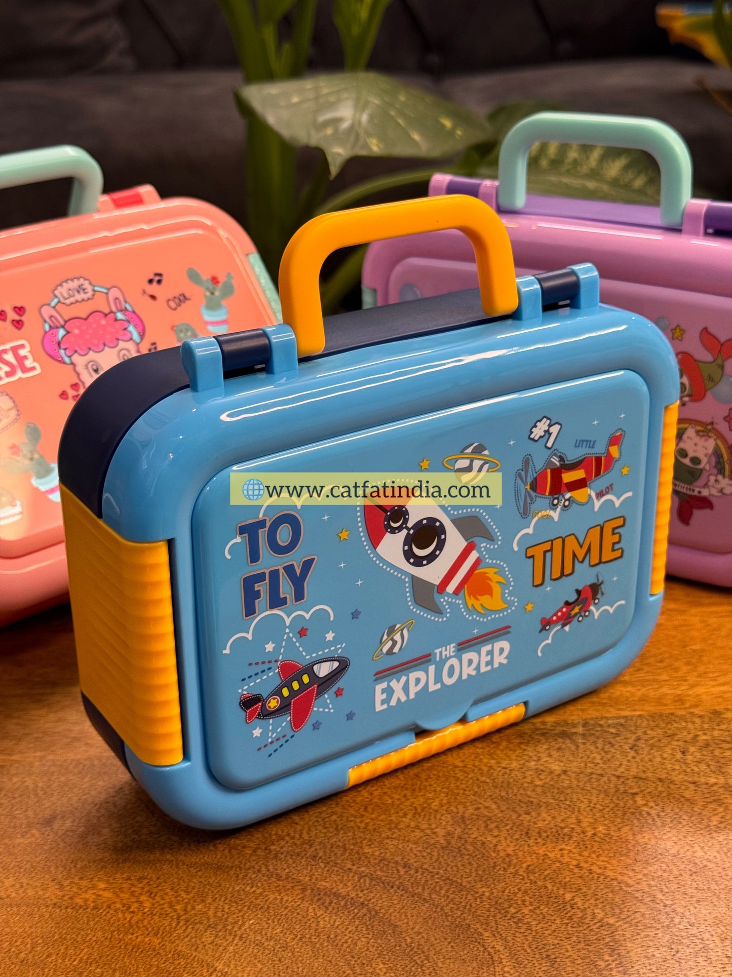 Little Munch Lunch Box – Colorful Bento Style Tiffin with Multiple Compartments