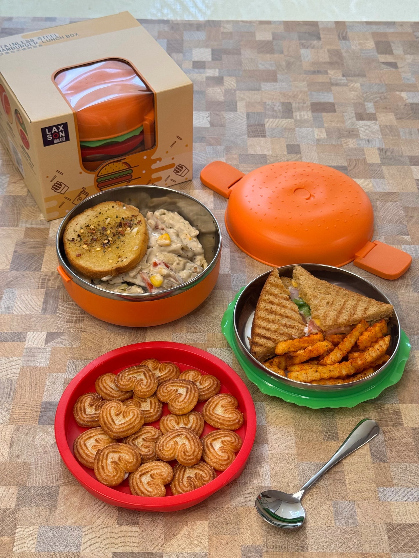 Giant Burger Bento Box ( stainless steel)