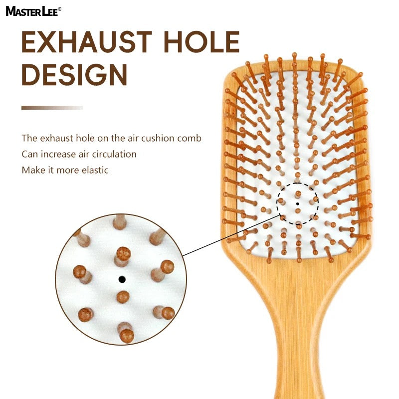 Rectangle Bamboo Bristles Comb