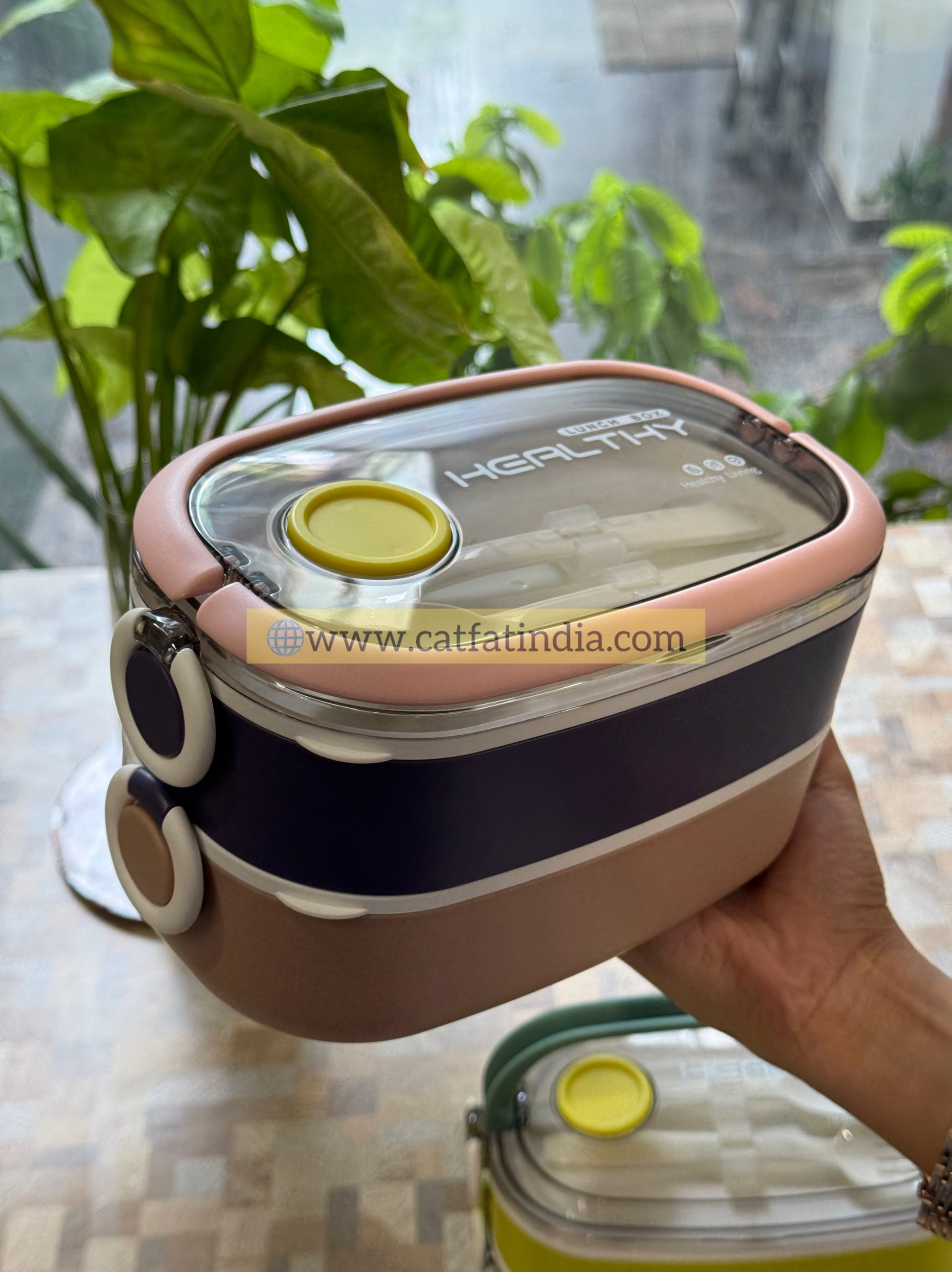 Twin Tray Stainless Steel Lunch Box - Main Image