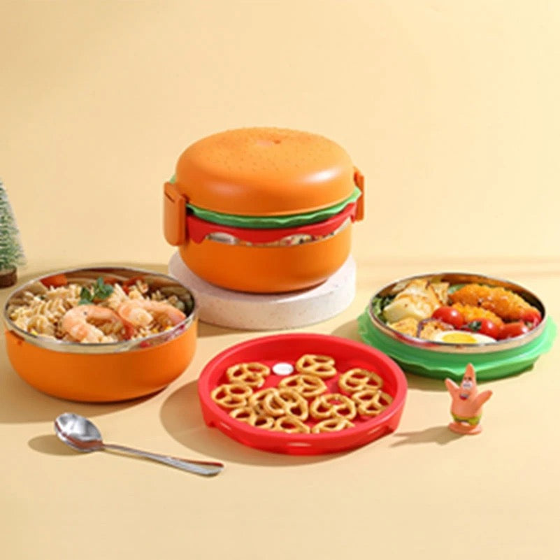 Giant Burger Bento Box ( stainless steel)