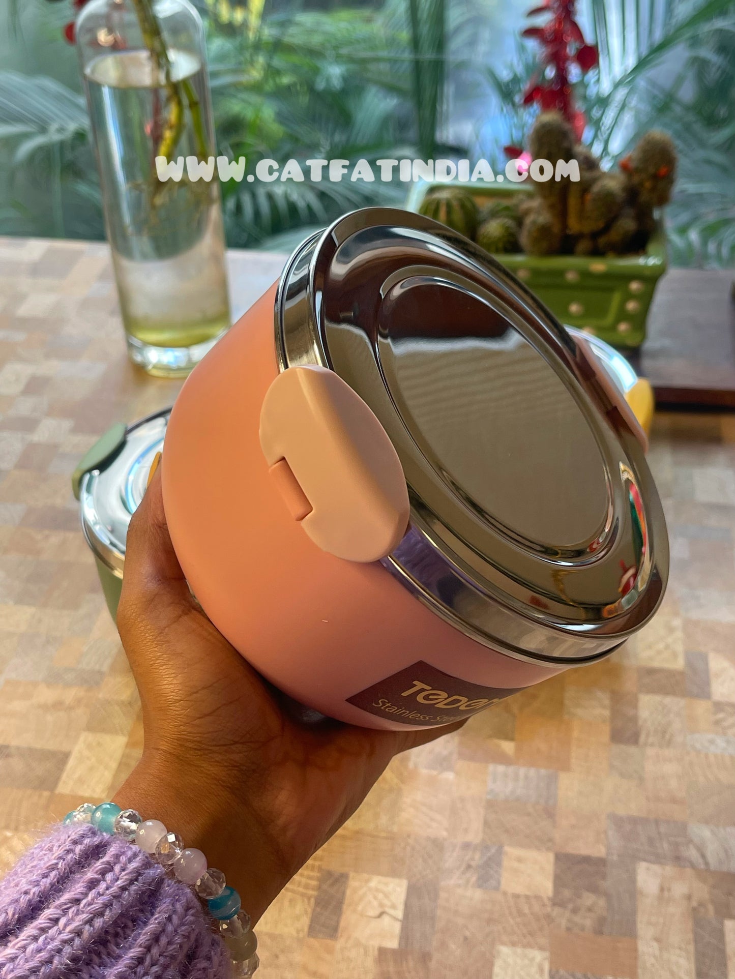 Steel Craft Round Lunch Box ( stainless steel )