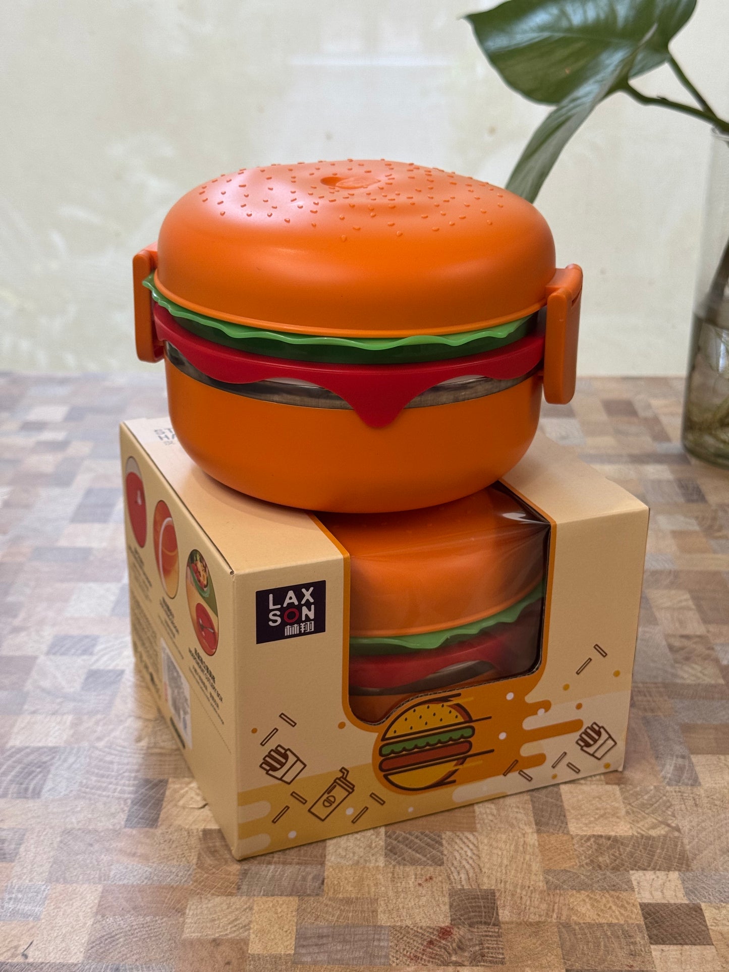 Giant Burger Bento Box ( stainless steel)