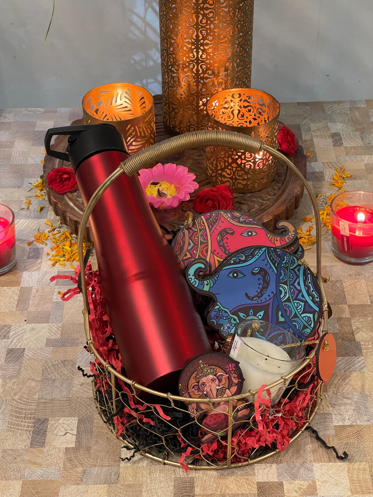 Festive Glow Hamper ( with customised name bottle )