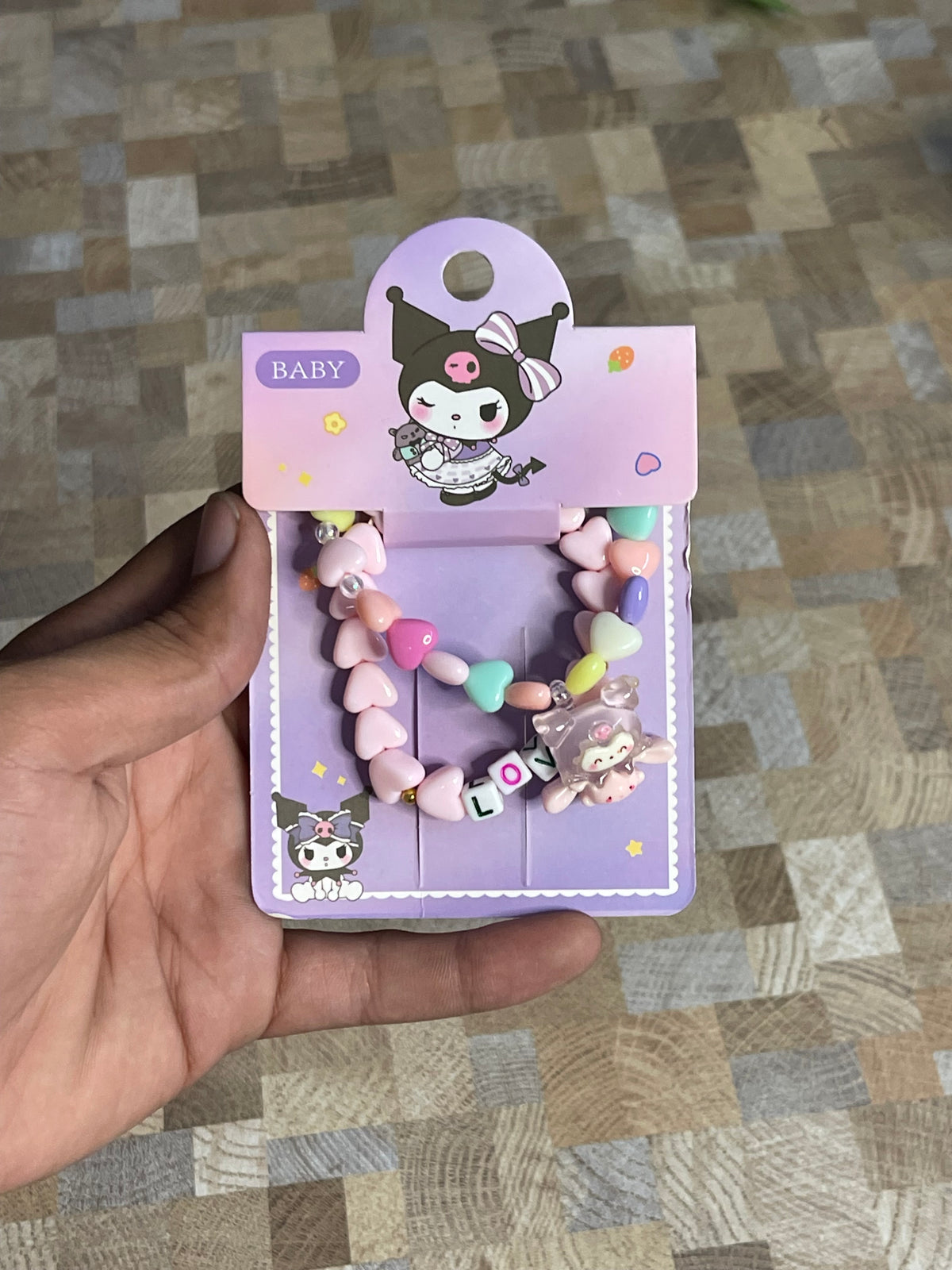 Kids Pastel Heart Charm Bracelet