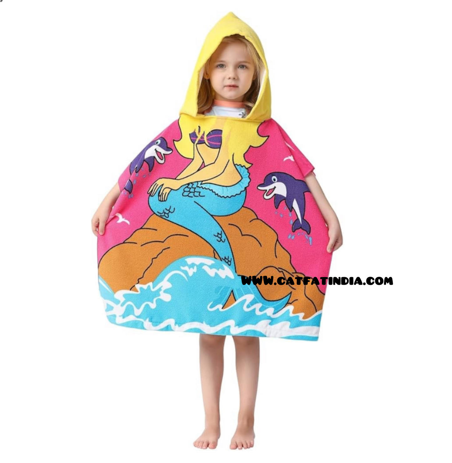 Kids character Hoodie Bath towel