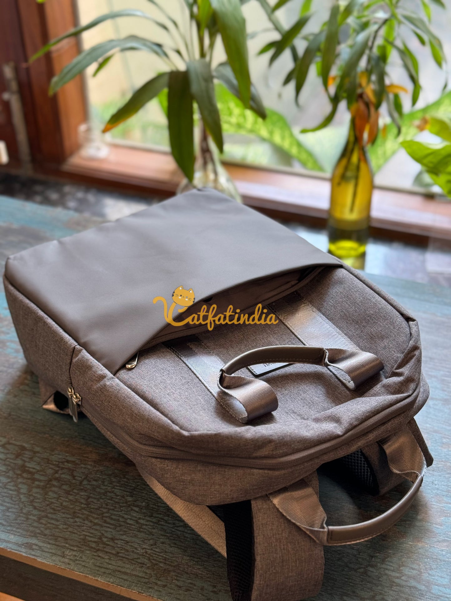 Catfatindia Korean Style Unisex Backpack (Grey)