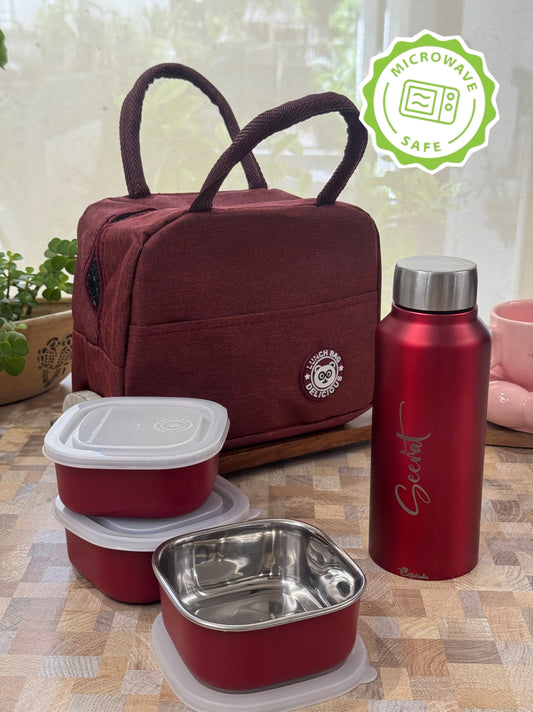 Heat Mate Combo – Lunch Set with Bottle & Bag