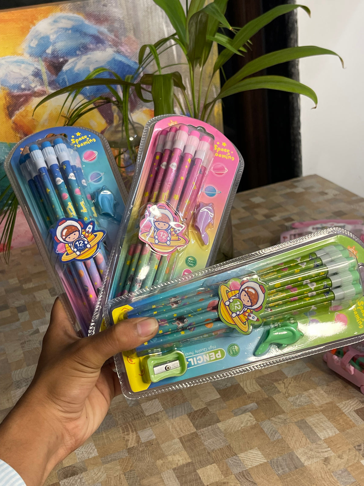 Astronaut Theme Kids Pencil Set (Pack of 12)
