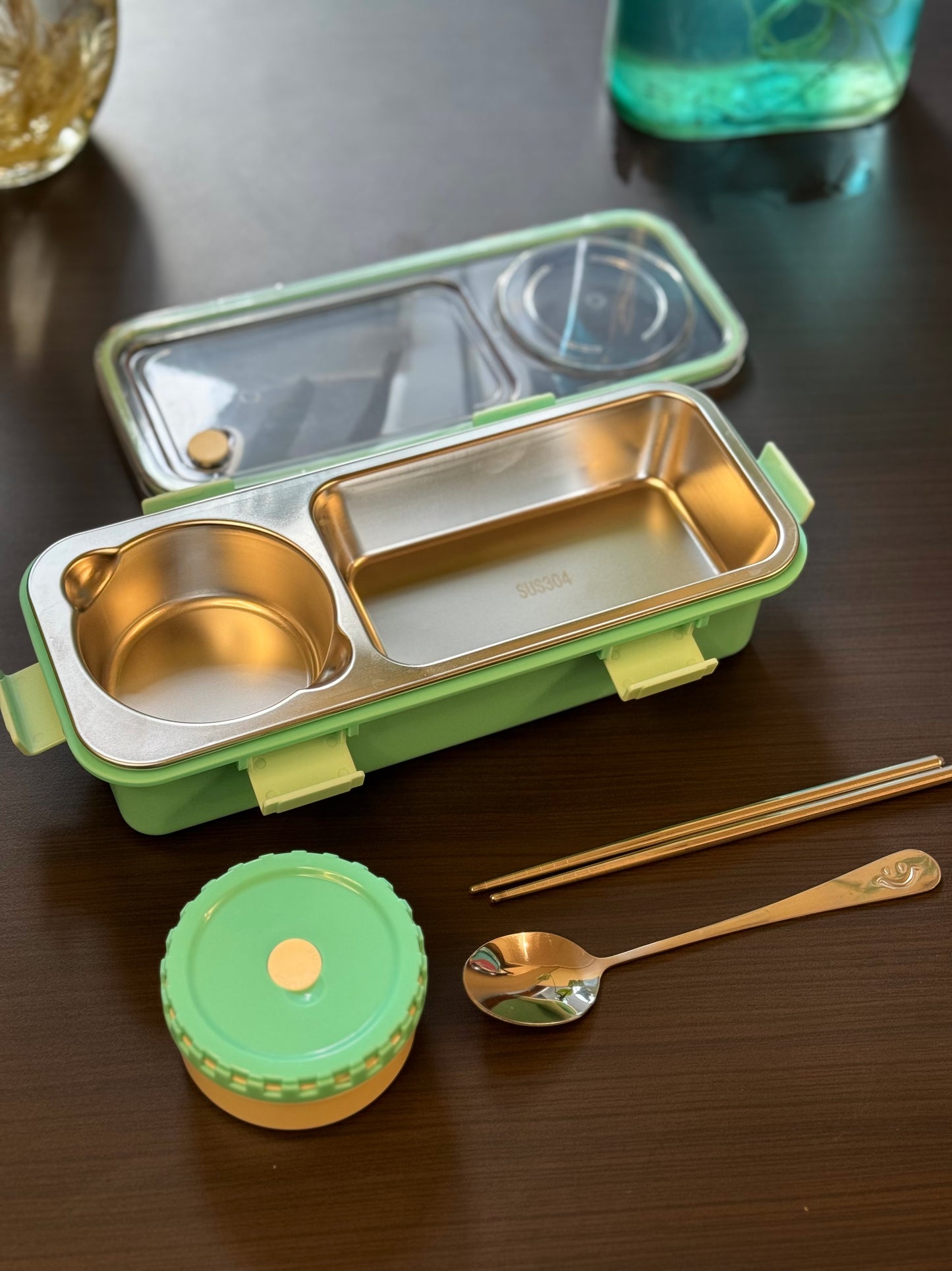 Sleek Bento Lunch Box (Stainless Steel)