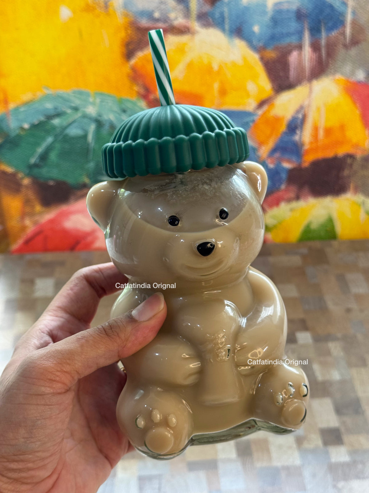 Cute Gummy Bear Glass Bottle