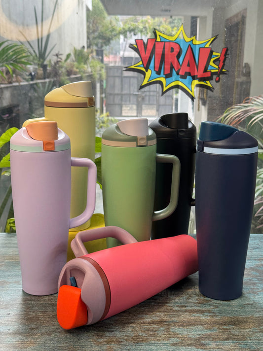 Pop Luxe Tumbler Insulated Tumbler With Handle 40(OZ)